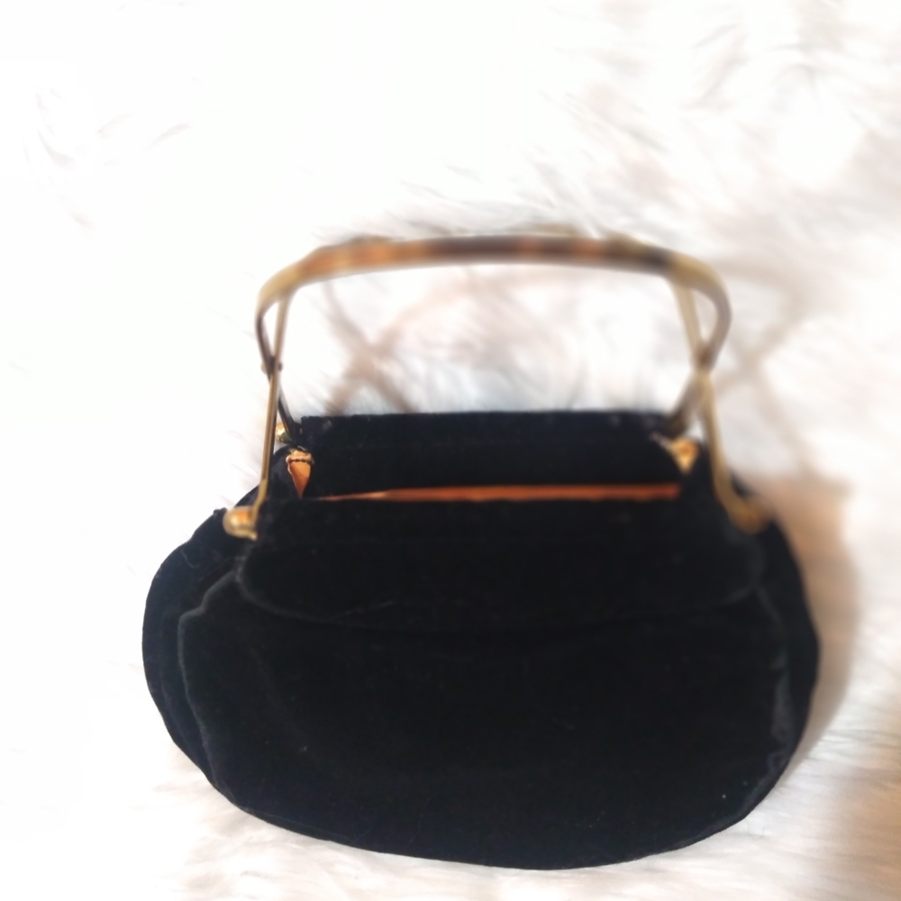 Vintage Black Velvet purse - Picture 1 of 8